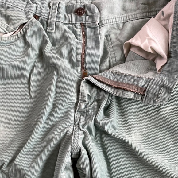 Vintage 70's Levi's Corduroy Pants Teal Blue Bootcut Vintage Men's Size 32x32 - Picture 4 of 13